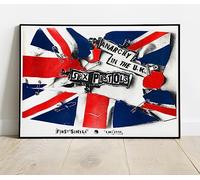 Anarchy In The UK Sex Pistols Promo Poster Concert Tour Live Promo : A Huge 36"x24" Poster Print Vintage Retro Reproduction : BRING YOUR WALLS TO LIFE !