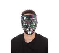 Anarchy Iridescence Mask LED Light Up Adults Fancy Dress Halloween Mens Accessor