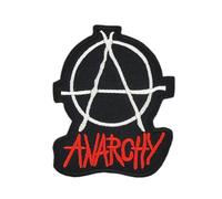 Anarchy Iron-On Patch, Patches for Clothing, Iron-On Punk Anarchy Patch Size 5.8 x 7.2 cm