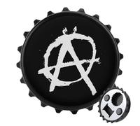 Anarchy Round Fridge Magnet Bottle Opener Refrigerator Whiteboard Magnetic Decor