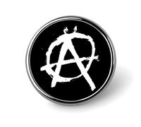 Anarchy Round Pin Brooch Enamel Lapel Badges Jewelry Decor for Backpack Hats