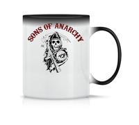 Anarchy Sons Series Horror New Coffee Tea Cup in Magical Classic Ceramic White Black Pink 330 ml