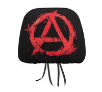 Anarchy Symbol Car Headrest Covers Auto Seat Head Rest Case Cute Interior Universal Accessories