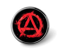 Anarchy Symbol Round Brooches And Pins for Women 1" Men Lapel Pin for Hat Bag Backpack Decor
