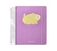 Anartik 25-26 spiral here and now purple day a5 bilingual FSC paper 80 g.