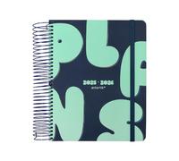 Anartik 25 - 26 spiral plans blue diary A5 bilingual FSC paper 80 g.