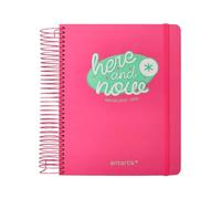 Anartik 25-26 spiral school diary here and now pink day a5 bilingual FSC paper 80 g.