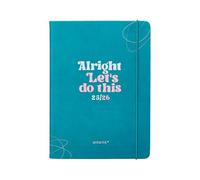 Anartik school diary 25-26 bound go! Simil green leather week view a5 bilingual FSC paper 80 g.