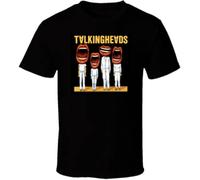 ANASER Talking Heads American Logo Black Tshirt Men's Black
