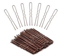 AnAsh Hair Pins 60 Pcs, Bobby Pins for Women, Hair Grips for Thick, Thin, Wavy, Curly, Long and Short Hair, Perfect for daily Wearing, Casual, Party, Travel, & Weddings (U Brown)
