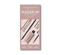 Anastasia Beverly Hills - Pucker Up Lip Trio Luxury Velvet Liner & Balm Set | A perfectly curated 3-step featuring a full-size , matching , and a travel-size High-Shine ., Use the creamy to shape.