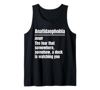 Anatidaephobia Duck Watching You Funny Definition Humor Tank Top