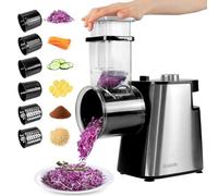 Anatole 6-in-1 Electric Cheese Grater Rotary Vegetable Shredder Slicer 250W