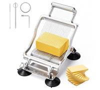 Anatole Commercial Cheese Slicer Butter Cutter for Block Cheese 1/5'' | Manual Butter Square Slicer, Removable Cutting Plate, Replaceable Stainless Steel Wire, for Home Restaurant Kitchen Cook Bake