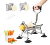 Anatole Potato Chipper Professional Chip Cutter with 1/2'' 3/8'' Stainless Steel Blade Commercial French Fry Cutter for Carrot Cucumber Onion