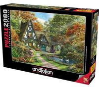 Anatolian 2000 piece jigsaw puzzles - 2000 piece jigsaw puzzles THE AUTUMN COTTAGE for adults is ideal as a gift for the whole family and this 2000 piece puzzle is made of ESKA BOARD