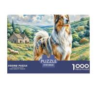 Anatolian Shepherd Dog 1000 Piece Jigsaw Puzzles Suitable for Decompression And Wall Decor Couple Art Challenge High Difficulty for Adults & Kids Age 12 Years Up 38x26cm/1000pcs
