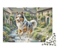 Anatolian Shepherd Dog 1000 Pieces Jigsaw Puzzles Engaging Educational Games Anatolian Shepherd Dog in Stream Jigsaw Puzzle Beautiful Decoration for Adults And Kids 70x50cm/1000pcs