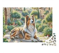 Anatolian Shepherd Dog 1000 Pieces Jigsaw Puzzles Engaging Educational Games Dog in Garden Jigsaw Puzzles Home Decoration for Gifts 38x26cm/1000pcs