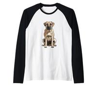 Anatolian Shepherd Dog Illustration Raglan Baseball Tee