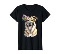 Anatolian Shepherd Dog Mardi Gras Value Graphic T-Shirt, Women, Black, M