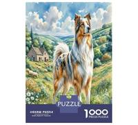 Anatolian Shepherd Dog Puzzle for Adults Jigsaw Lovers 1000 Pieces Suitable Dogs Playing Under Rainbow for 1000 500 Puzzle 70x50cm/1000pcs