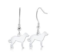 Anatolian Shepherd Dog Silhouette Silver Earrings