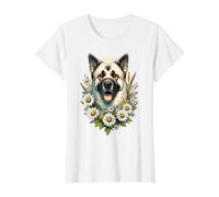 Anatolian Shepherd Dog Summer Daisy Wildflowers Artwork Value Graphic T-Shirt, Women, White, S