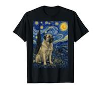 Anatolian Shepherd Dog Van Gogh Starry Night Value Graphic T-Shirt, Men, Black, XL
