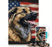 Anatolian Shepherd Usa Jigsaw Puzzle 1000 Piece Cognitive Fun Play Precise Interlock Structure Bonding Activity for Loved Ones (38x52cm)