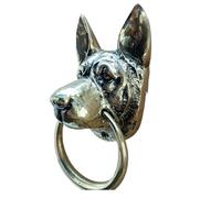 Anatolica German Shepherd Dog Door Knocker, 6.5 inches,Solid Brass, Unlacquered Finish (Antique Brass)