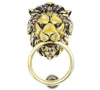Anatolica Lions Head Door Knocker,7.1 inches,Solid Brass,Regency Period(Antique Brass)