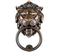 Anatolica Lions Head Door Knocker,7.1 inches,Solid Brass,Regency Period(Antique Copper)