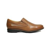 Anatomic & Co Men's Belem Leather Slip On Handcrafted Loafers - Wide Fit - Cedar Brown - UK 10.5