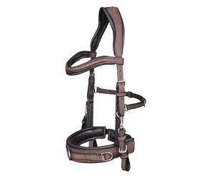 Anatomic leather hackamore for horse Waldhausen