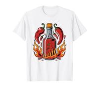 Anatomical Chili Pepper Cross Section Illustration Hot Sauce T-Shirt