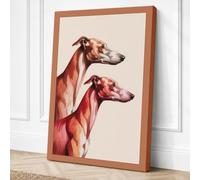Anatomical Greyhounds Modern Canvas Wall Art Print 24x16 Inch (61 x 41 cm)