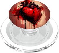 Anatomical Heart Abstract Art Bold Emotional Doctor Graphic PopSockets PopGrip for MagSafe