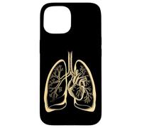 Anatomical Heart and Lungs Illustration Case for iPhone 15