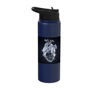 Anatomical Heart Barbed Wire Glass Gothic Art Stainless Steel Insulated Water Bottle