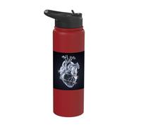 Anatomical Heart Barbed Wire Glass Gothic Art Stainless Steel Insulated Water Bottle