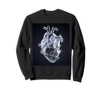 Anatomical Heart Barbed Wire Glass Gothic Art Sweatshirt