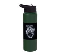 Anatomical Heart Barbed Wire Gothic Glass Stainless Steel Insulated Water Bottle