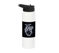 Anatomical Heart Barbed Wire Gothic Glass Stainless Steel Insulated Water Bottle