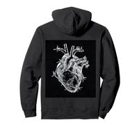 Anatomical Heart Barbed Wire Gothic Ice Aesthetics Pullover Hoodie