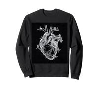 Anatomical Heart Barbed Wire Gothic Ice Aesthetics Sweatshirt