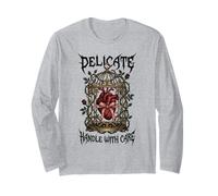 Anatomical Heart Birdcage Gothic Rose Delicate Handle Care Long Sleeve T-Shirt