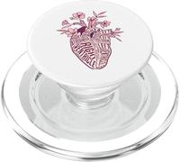 Anatomical Heart Labeled Cardiac Nurse Sonographer T Student PopSockets PopGrip for MagSafe