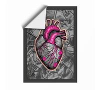 Anatomical Heart Rebellion Modern Unframed Wall Art Print A3 (42×29.7cm), Wall Decor for Living Room, Bedroom, Office & Home, Art Gift