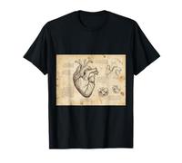 Anatomical Heart Sketch Da Vinci Vintage Medical Science T-Shirt
